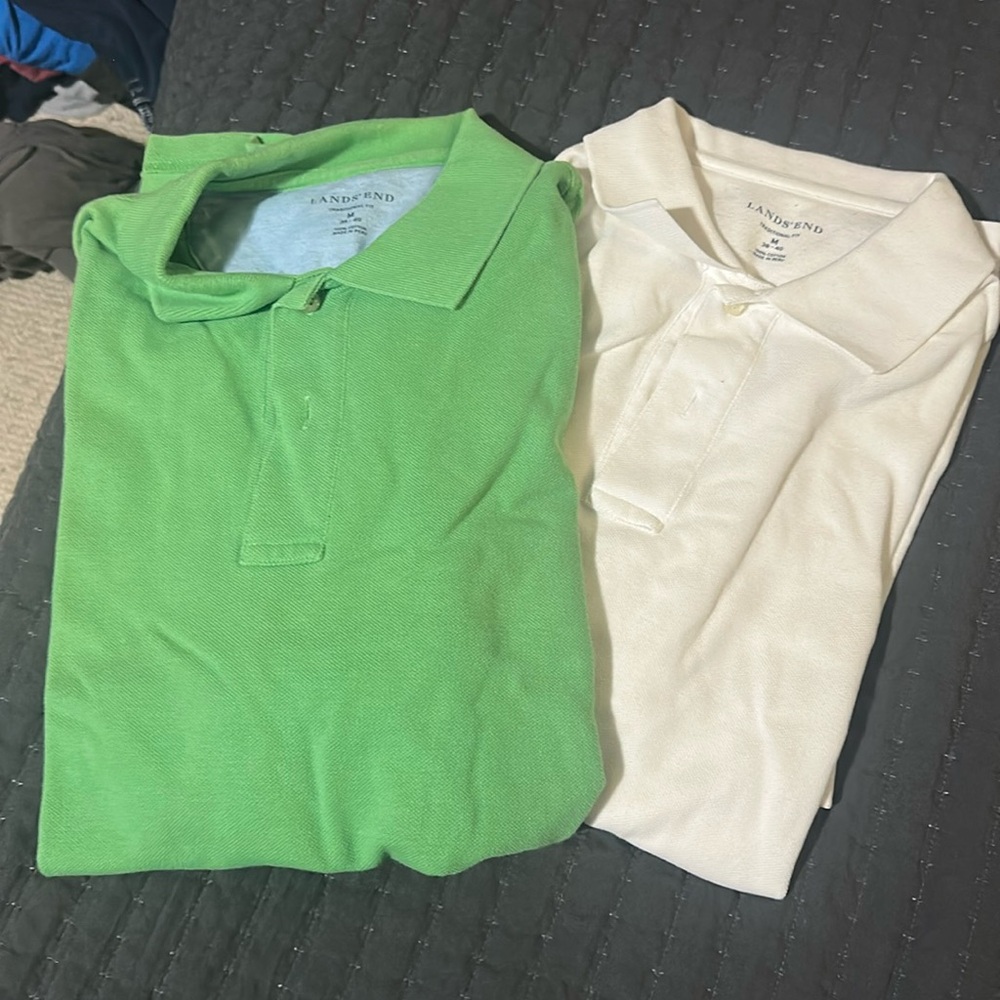 2 lands end polos great shape only worn a few times